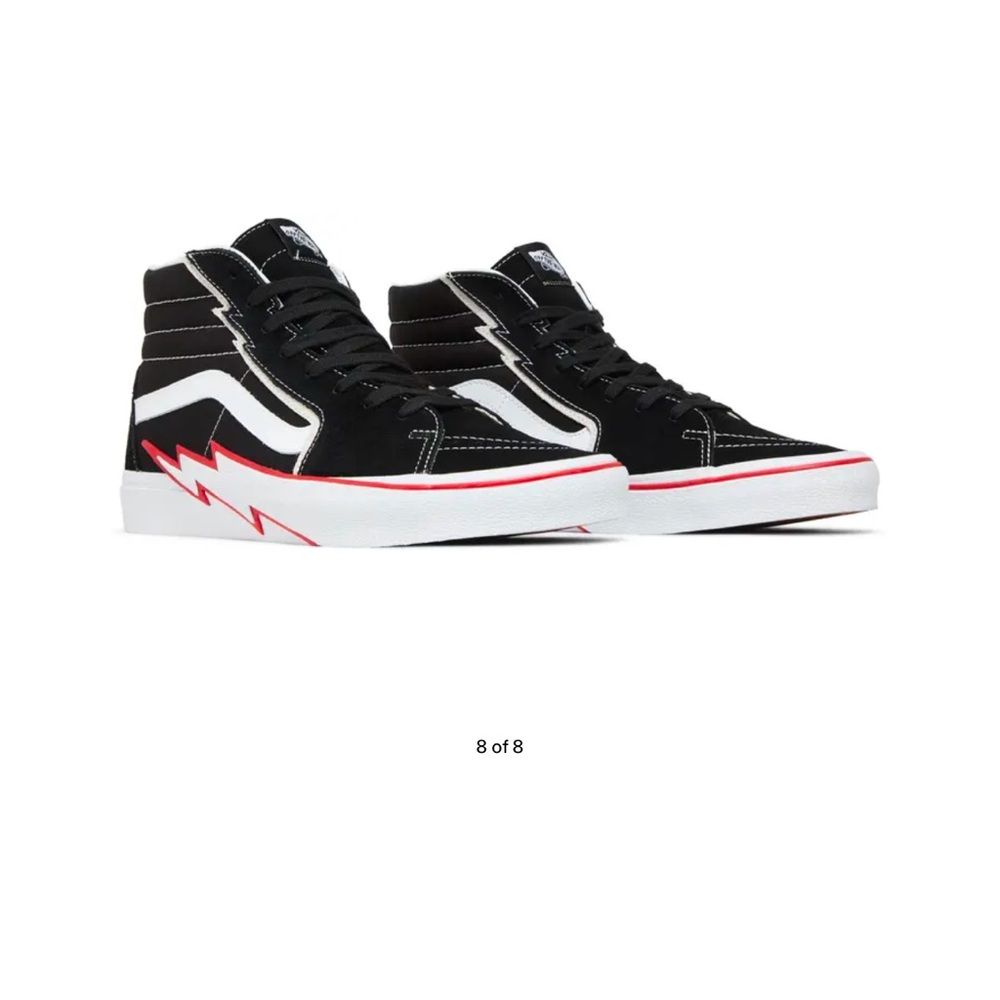 Vans Sk8-Hi Bolt in Black and Racing Red